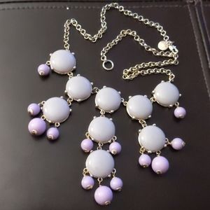 J.Crew Necklace - Purple Bubbles w Gold Tone Chain